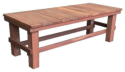 ウリン材を活用した屋外ベンチ